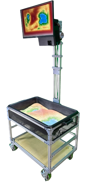 OCS Fabrication Mobile AR Sandbox configured for classroom use